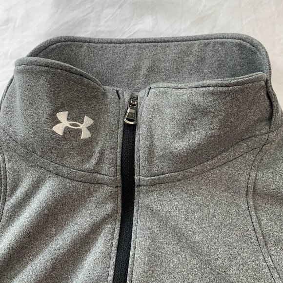 Under Armour ColdGear 1/2 Zip Jacket Gray Women’s Size Small Warm Fall Winter - Picture 6 of 11